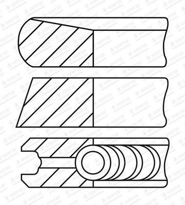 Jeu de segments de pistons