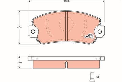 Kit de plaquettes de frein, frein à disque