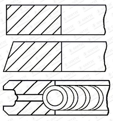 Jeu de segments de pistons