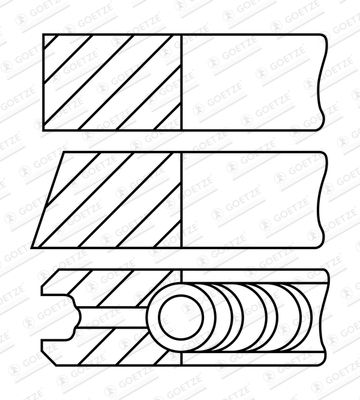Jeu de segments de pistons