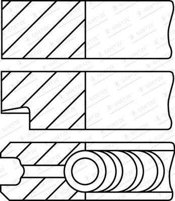 Jeu de segments de pistons